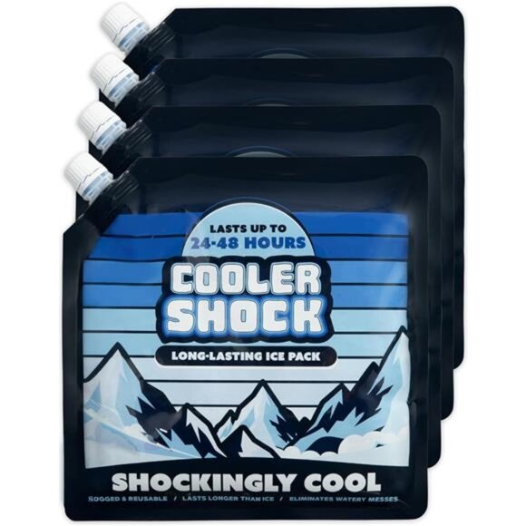 Cooler Shock Reusable Ice Packs for Cooler - Long Lasting Cold Freezer Packs - Picture 1 of 7